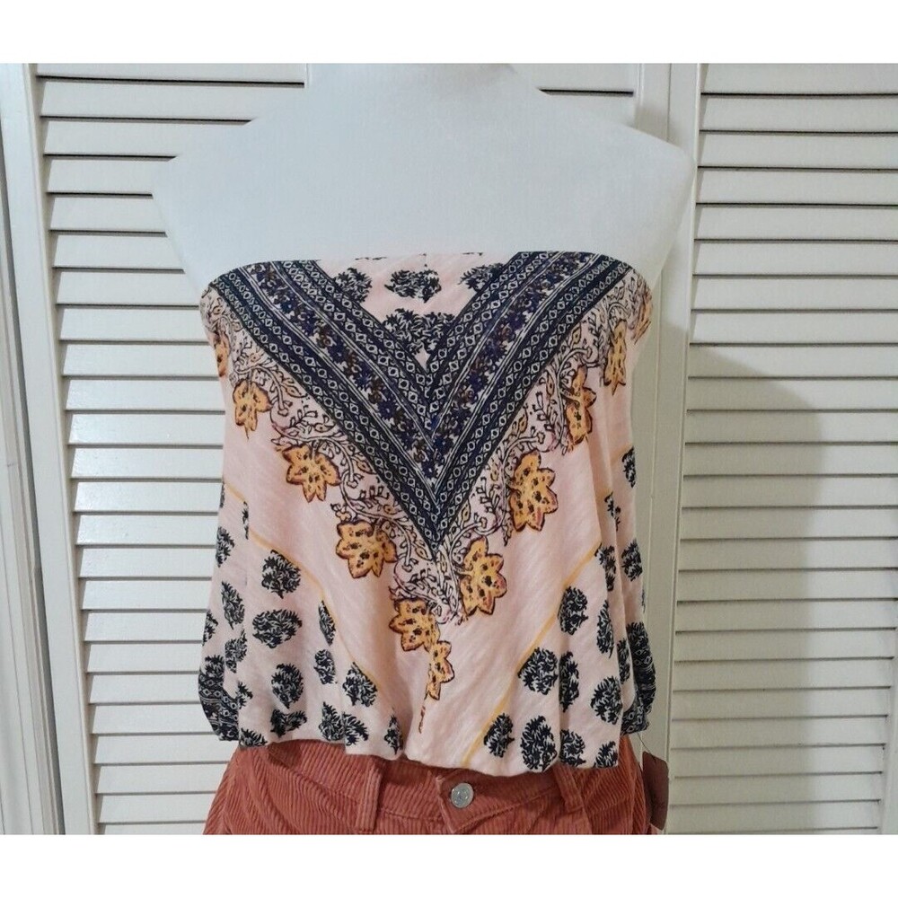 NWT Free People Size L Tube Strappless Womens Blouse